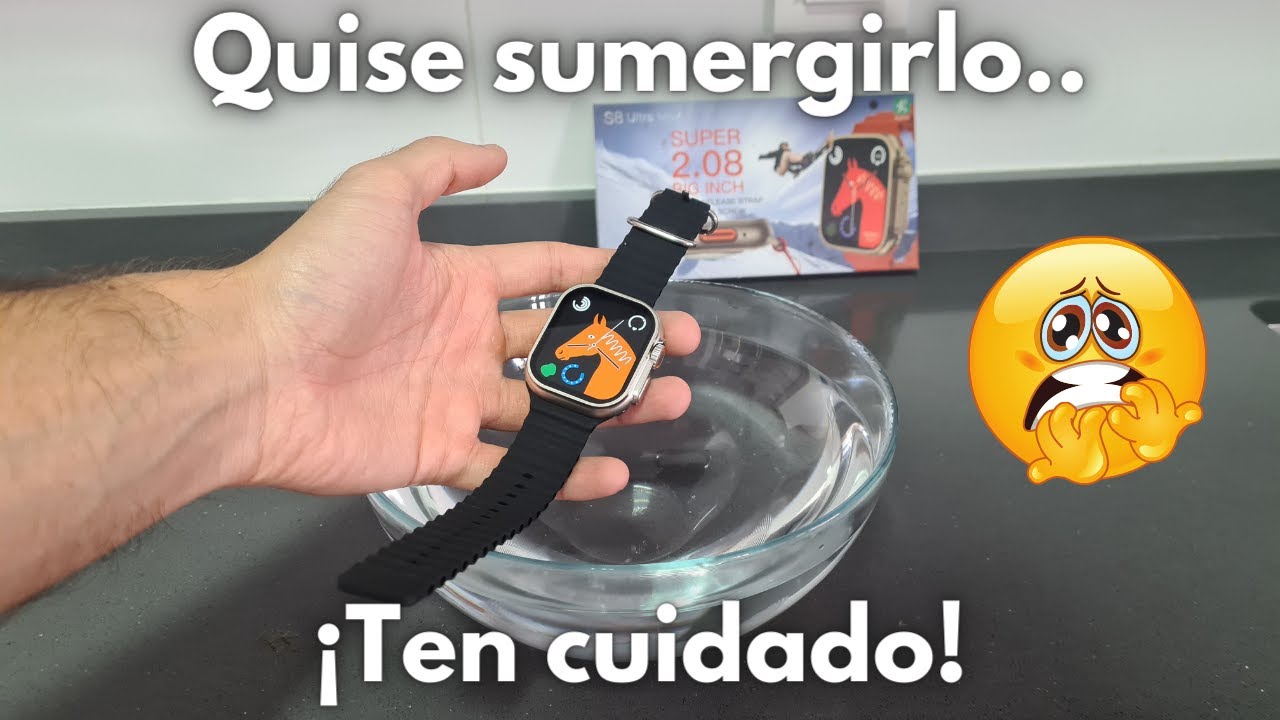 ¿Es el smartwatch S8 Ultra Max resistente al agua? No te arriesgues 😅