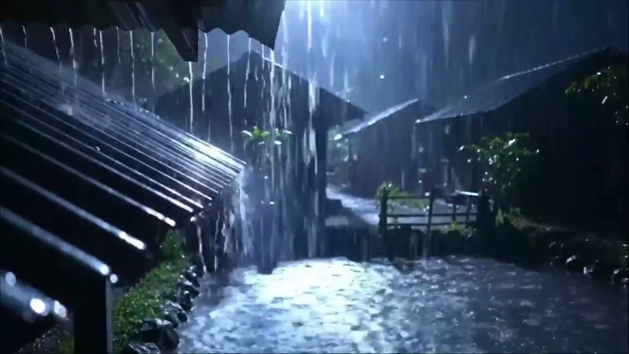 Rain Drumming on Tin Roof ASMR at Night | Cozy Storm Ambience for Deep Sleep and Relaxation 54