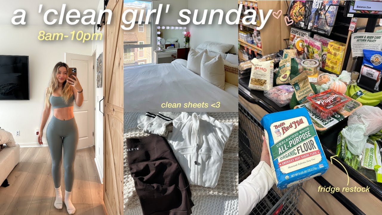 PRODUCTIVE SUNDAY RESET ROUTINE/VLOG (clean girl) | watch if you are unmotivated :)