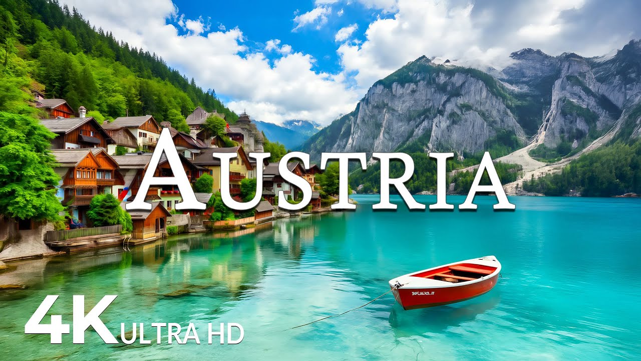 FLYING OVER AUSTRIA (4K UHD) – Soothing Music Along With Beautiful Nature Video - 4K Video ULTRA HD