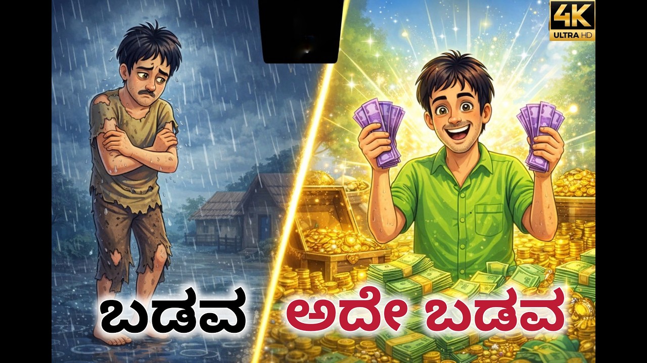 ಅದೃಷ್ಟಾನಾ ದುರಾದೃಷ್ಟಾನ| Adrushtana Duradrushtra | kannada moral stories| #cartoon #viral #animation