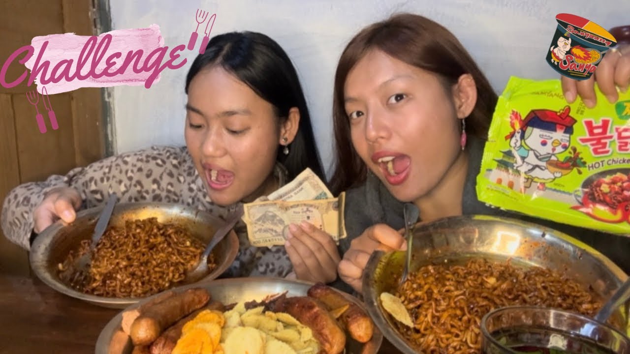 JJAJANGMYEON SPICY 🌶️ NOODLES CHALLENGE || WHO WINS???