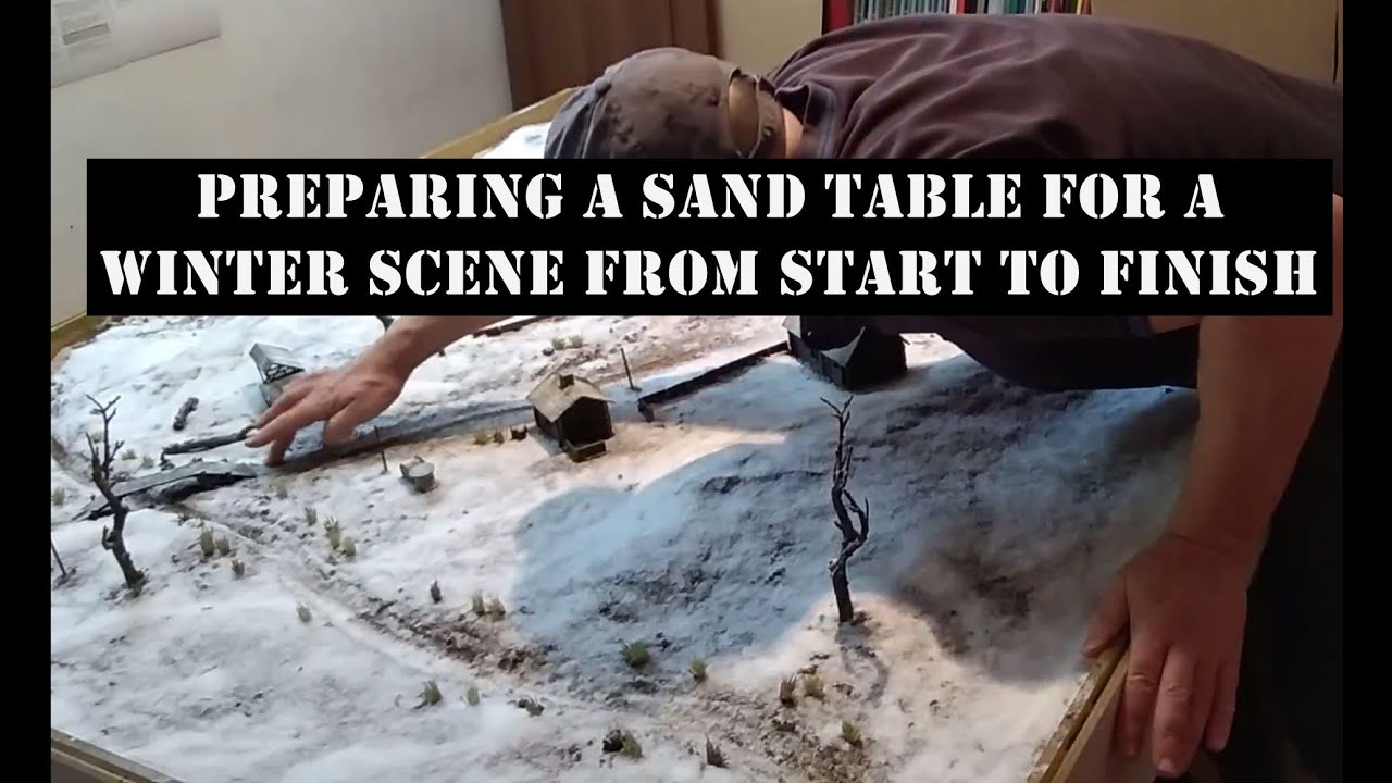 Using a Sand Table to Make a Diorama Quality Winter Scene from Start to Finish.
