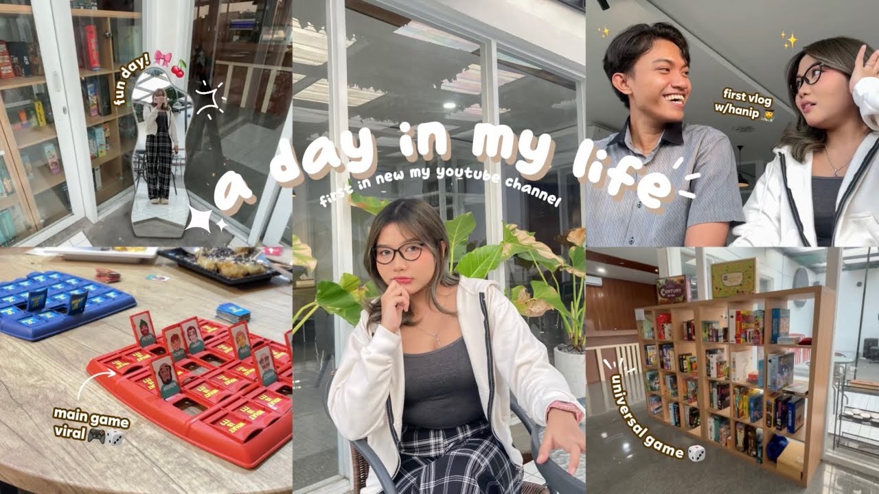 A DAY IN MY LIFE 🧸ྀི🎲 : coffee shop game, wawancara skripsi, first vlog w/hanip ⋆🐾°