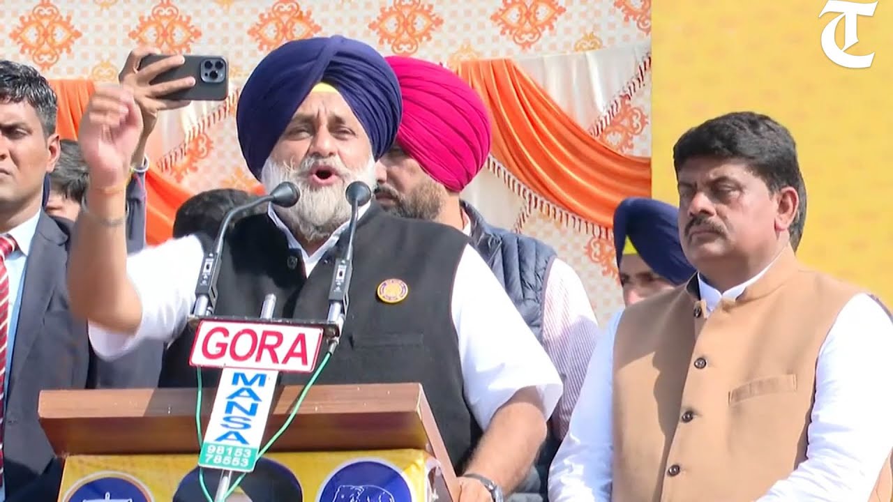 SAD president Sukhbir Singh Badal addresses election rally in Mansa