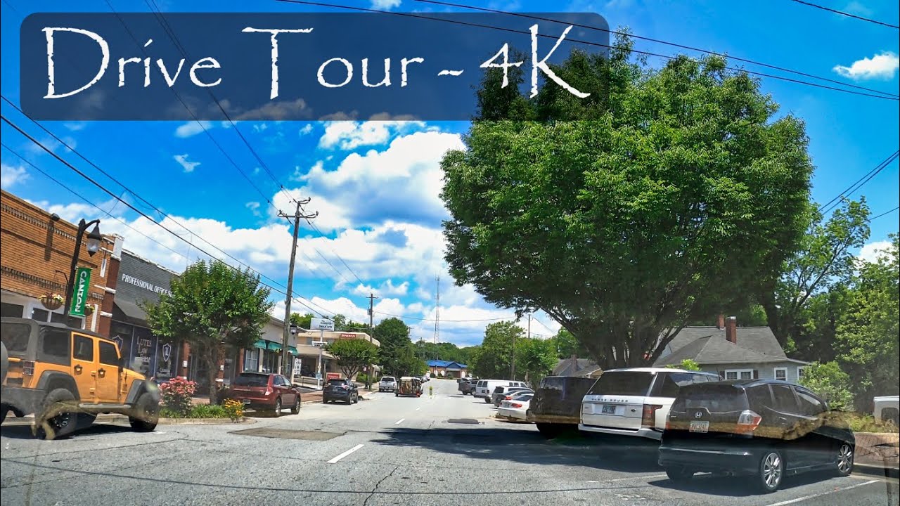 Driving Throughout Canton, Georgia - Suburb Tour - 4K