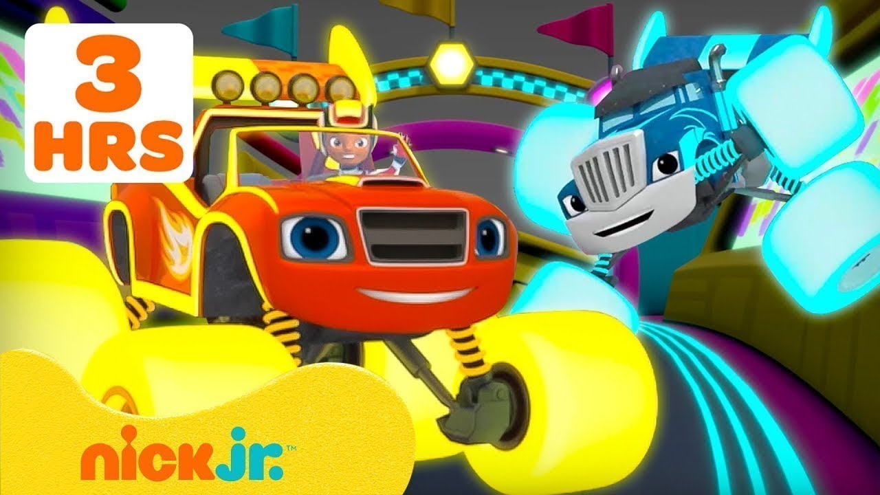 Blaze and the Monster Machines | MARATONA de 3 HORAS de Corridas e Resgates com Blaze! 🚗💨