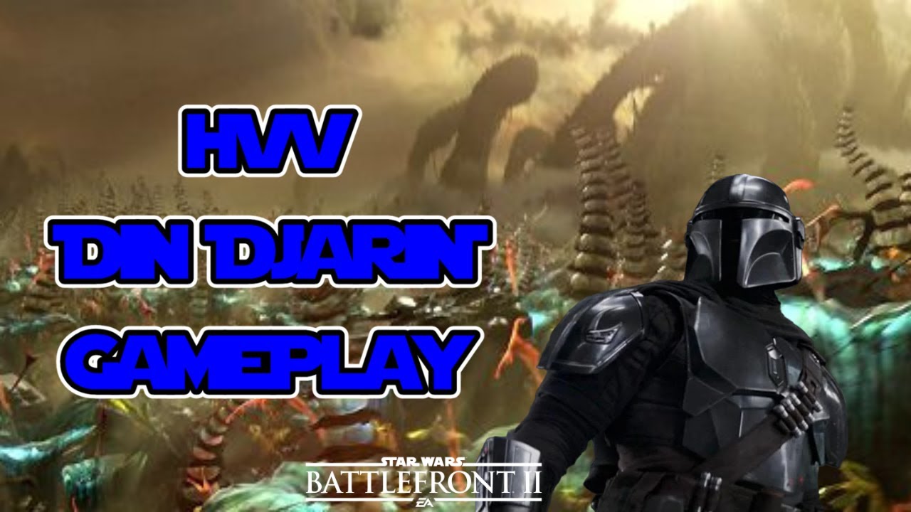 Star Wars Battlefront II - Din Djarin Gameplay (MODS)