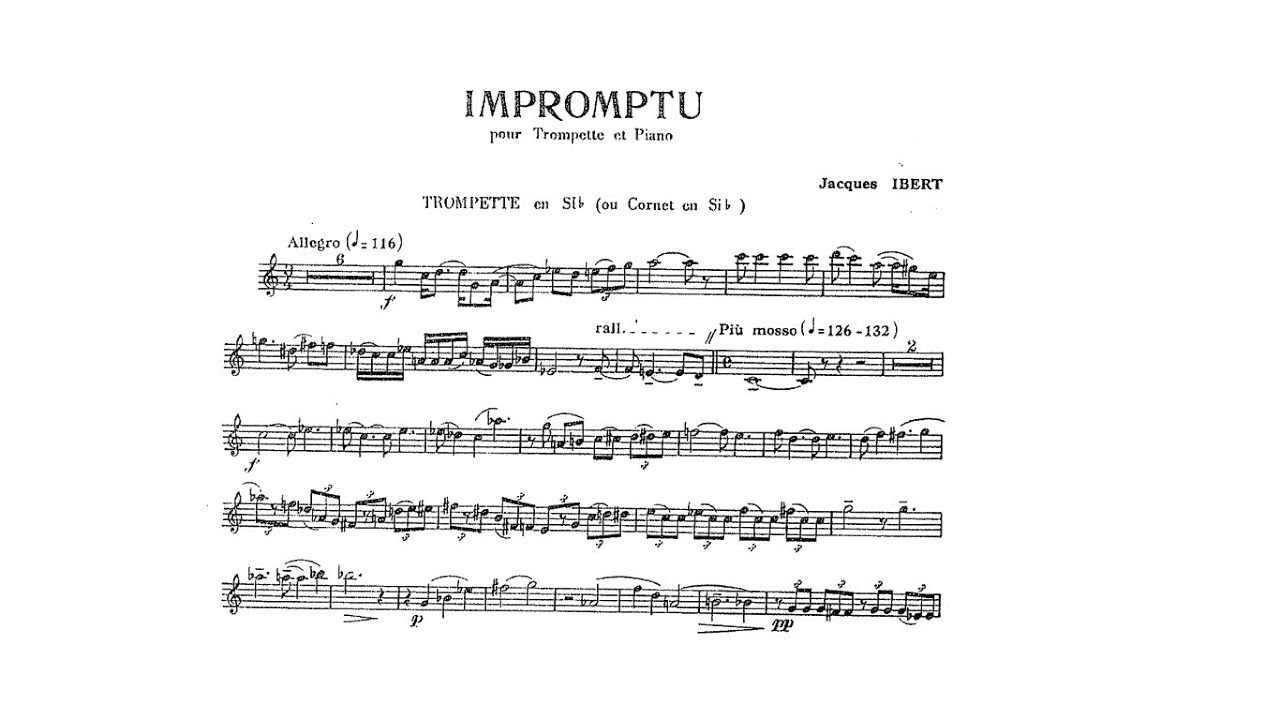 Jacques Ibert: Impromptu (Thierry Caens, trumpet)