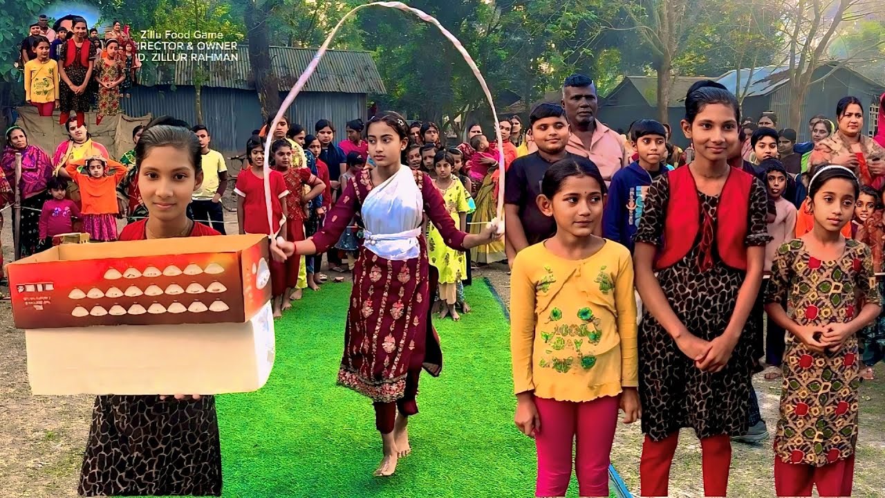 Simple village girls won the challenge by jumping 63 times in 30 seconds | Dinner set awarded