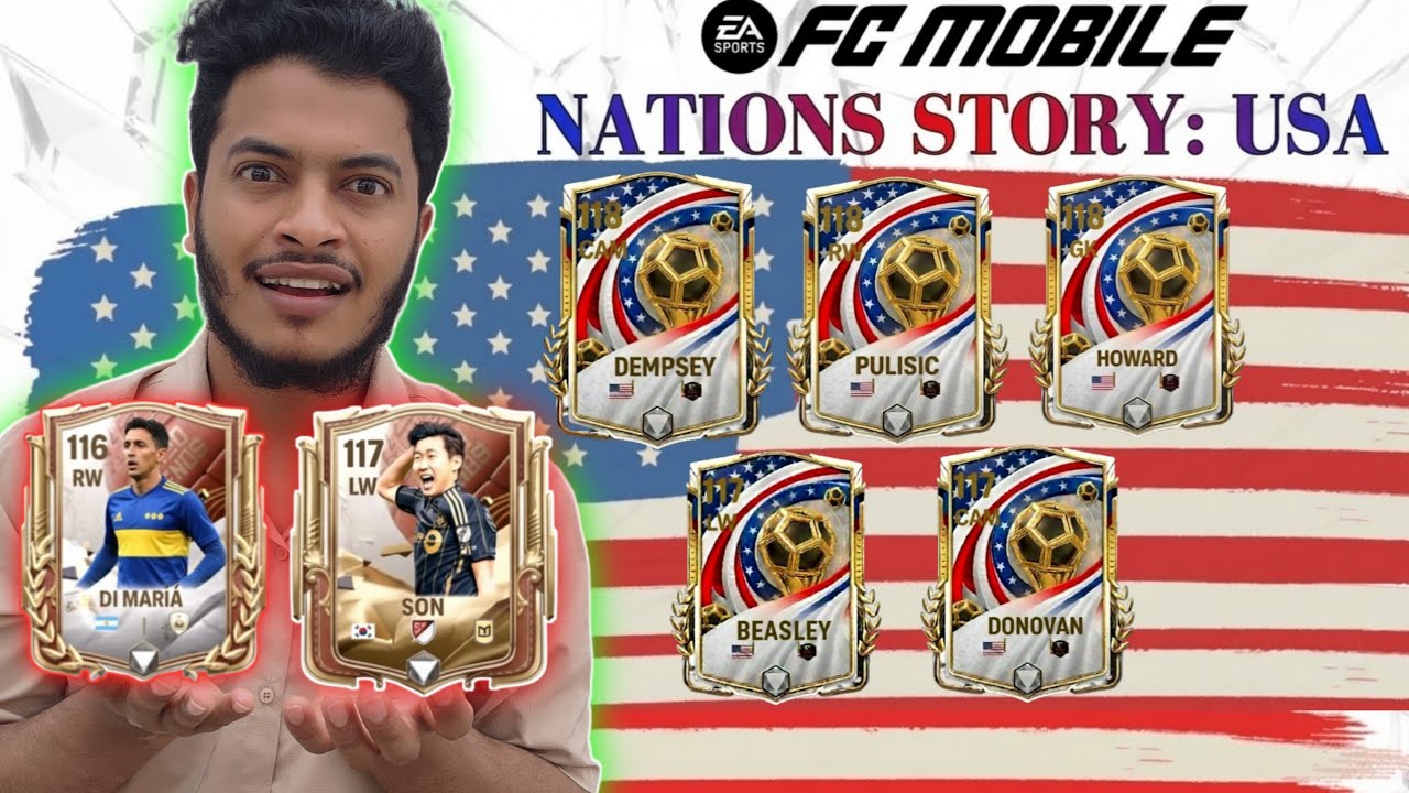 SON 🔥 DI MARIA 🔥!!!  Next Nation Story  | USA Nation story  fc mobile | Capped legend week 4