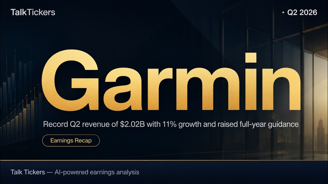 Garmin Q2 2026 Earnings: Record Growth & Strategic Acquisitions