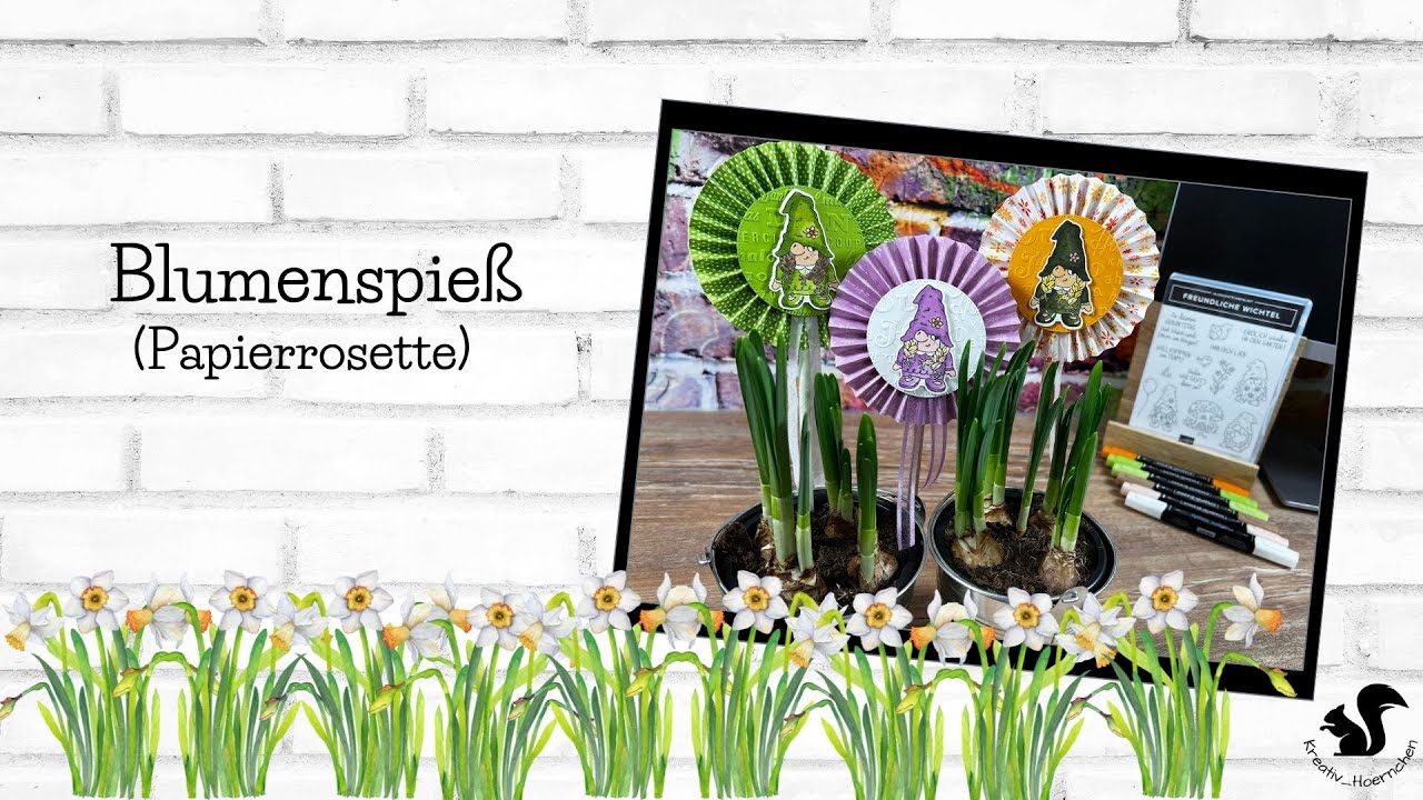 Blumenspieß / Papierrosette - Stampin´ Up!