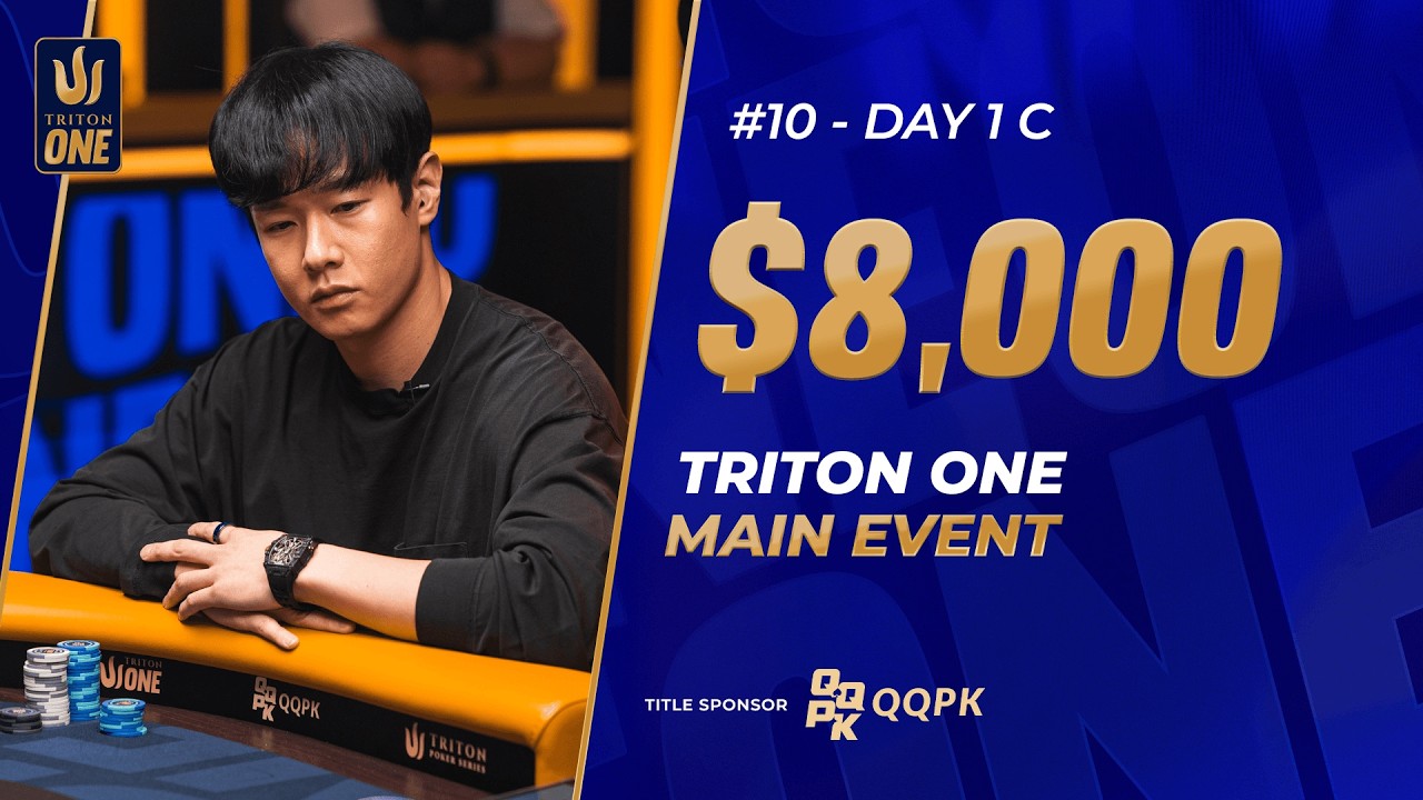 🔴 $8K NLH Main Event – Event #10, Day 1C | Triton ONE JEJU 2026