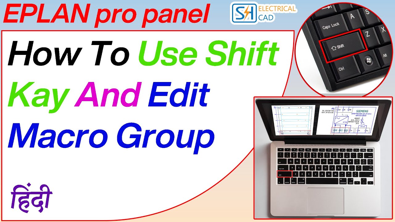 EP-17 EPLAN P8 & Pro Panel How To Use Shift Kay And Edit Macro Group. #EPLAN #ProPanel