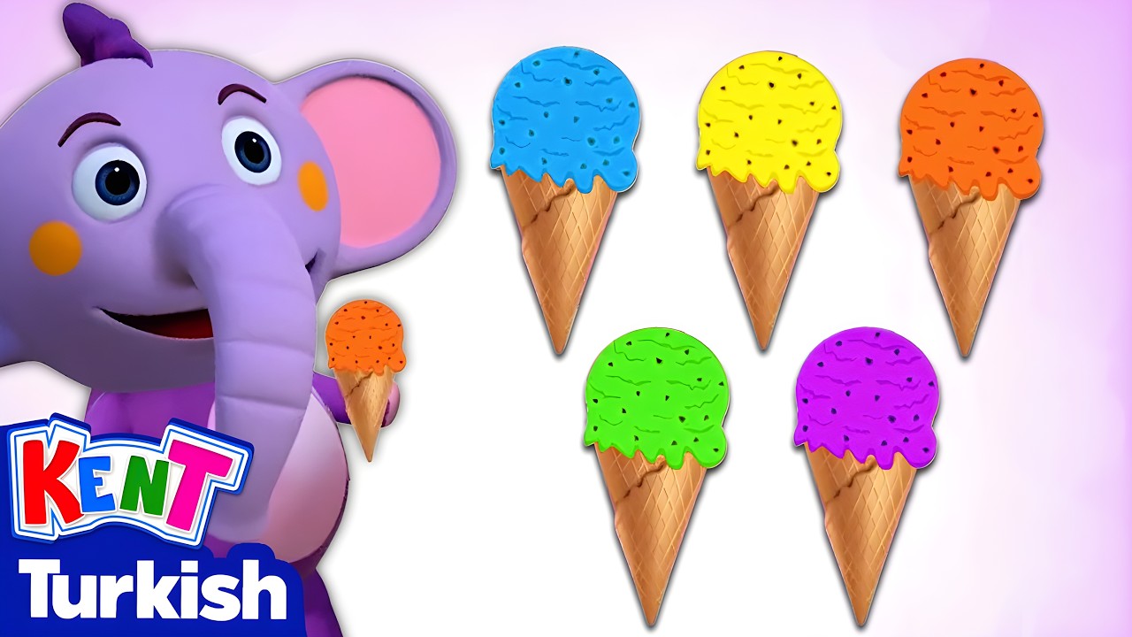Dondurma Topları İle Renkleri Öğrenin 🍨 Çocuklar İçin | Kent Turkish