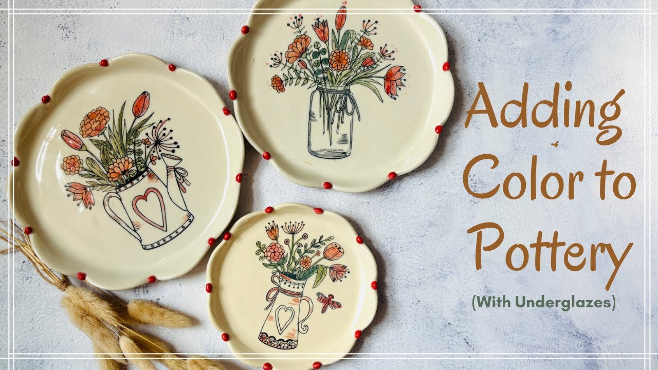 Get watercolour effect using translucent underglazes