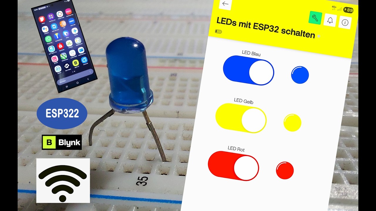 LEDs mit ESP32 via WLAN schalten