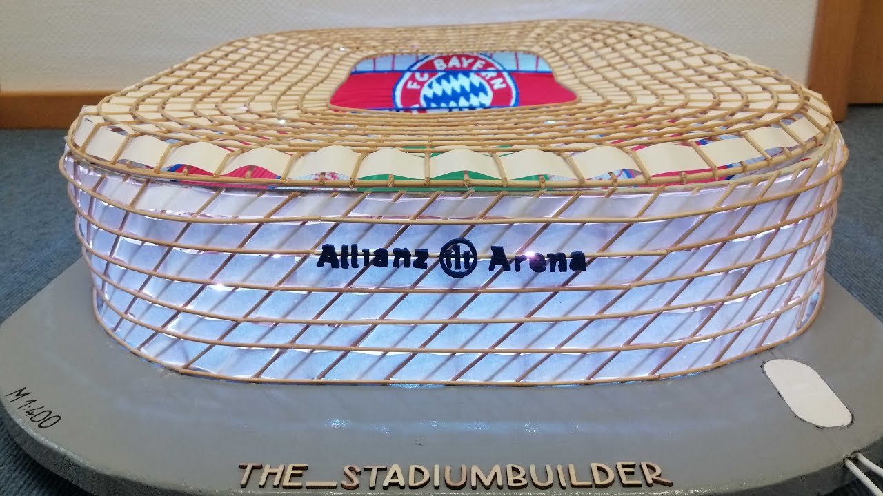 How to make the Allianz Arena with wooden sticks and LED's (FC Bayern stadium)