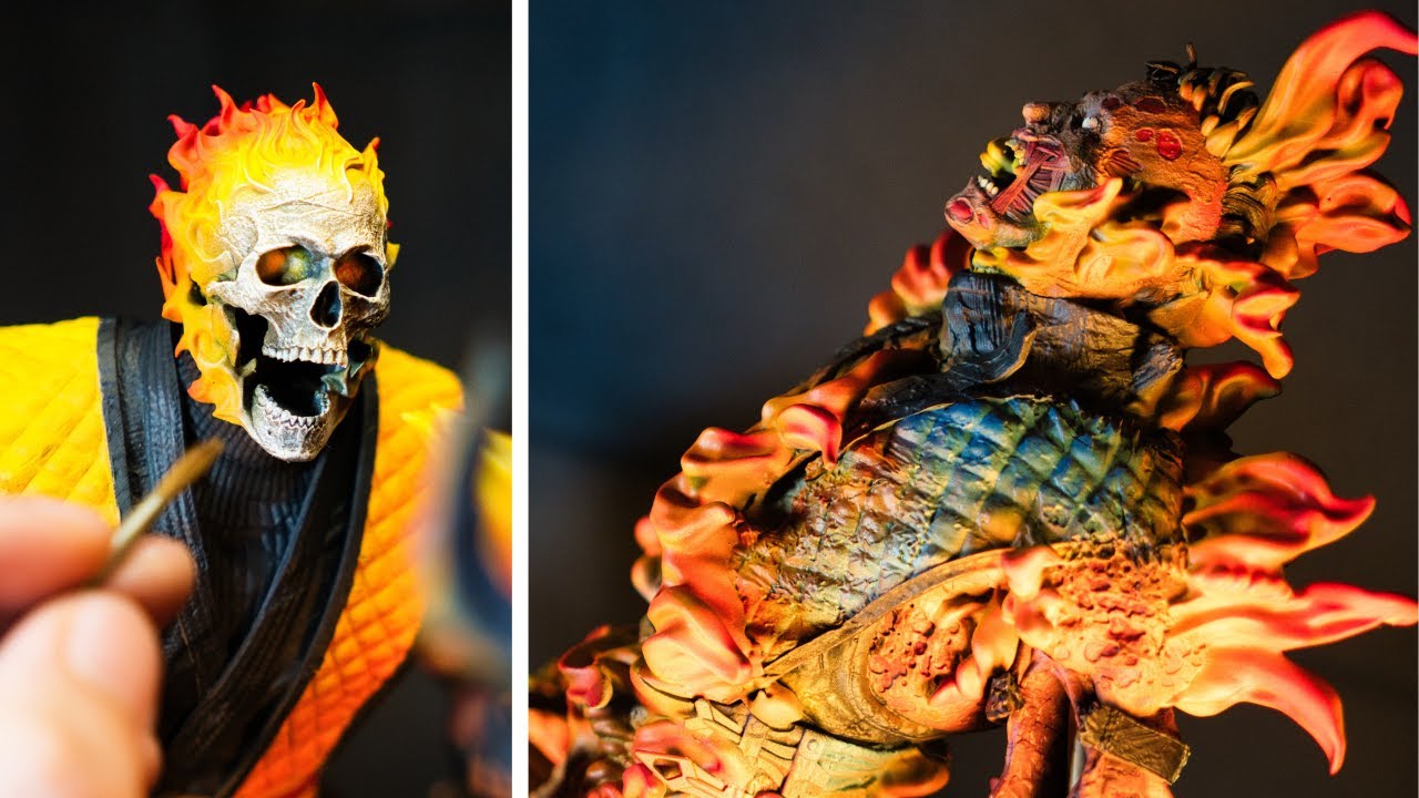 3D Printed EPIC statue of SCORPION vs SUB-ZERO | MORTAL KOMBAT