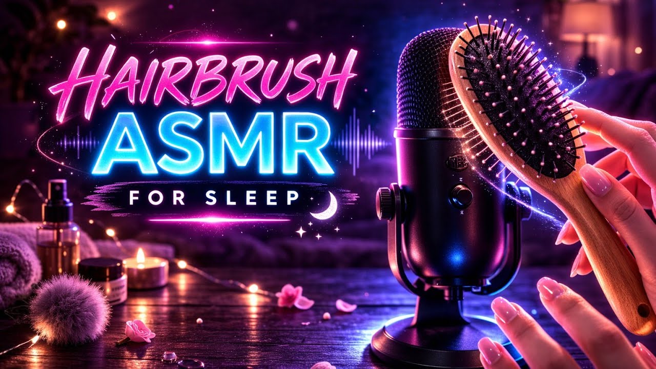 Hairbrush ASMR 🌙 Mic Brushing, Tapping & Scratching Sounds for Deep Sleep