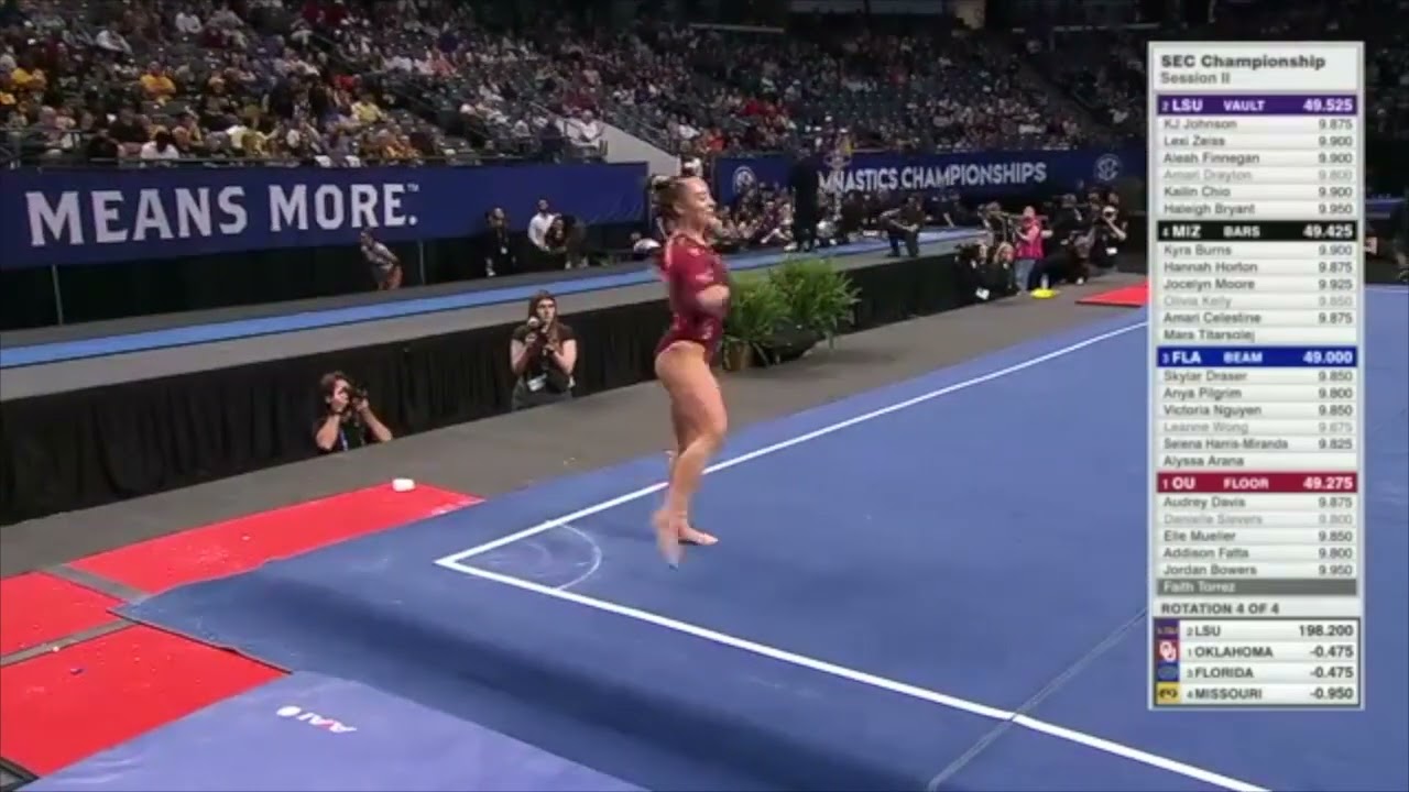 Faith Torrez Perfect 10.0 Floor Oklahoma @ SEC Championships 3-22-25