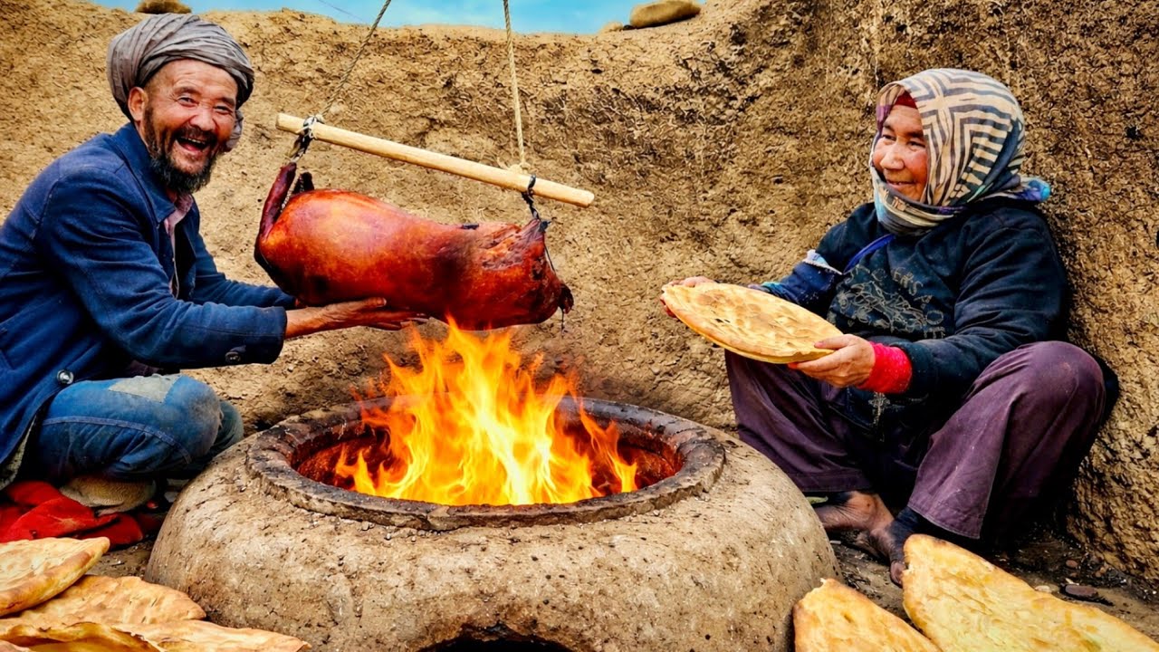 Caveman Life; How to Make Doogh the Style of a Caveman Couple | Rural Life in Afghanistan |