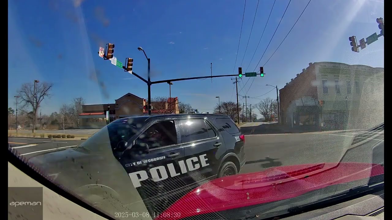 Police chase in Woodruff SC