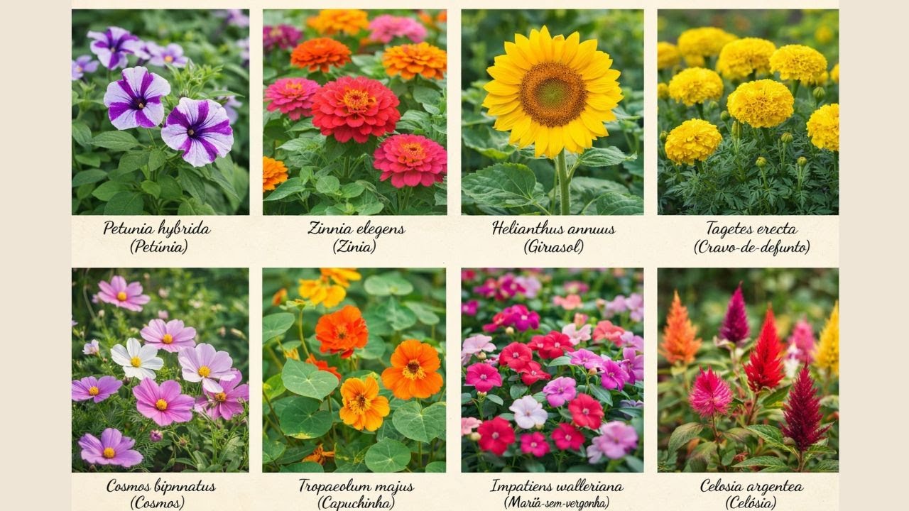 As 8 Melhores Plantas Anuais para um Jardim Explosivo de Cores!