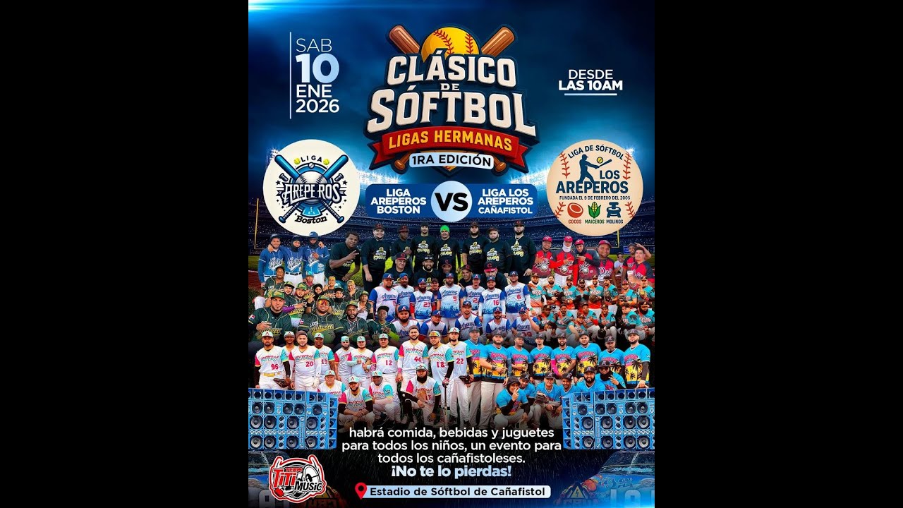 Clásico de Softbol Ligas los Areperos Boston y Cañafistol - 1ra Edicion