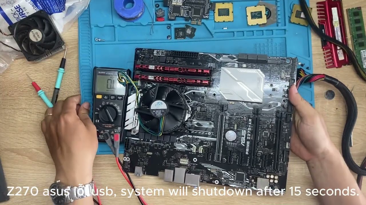 PCCG 24 : Main Asus Prime Z270 lỗi usb 15 giây tắt máy.(System will shutdown after 15 seconds).
