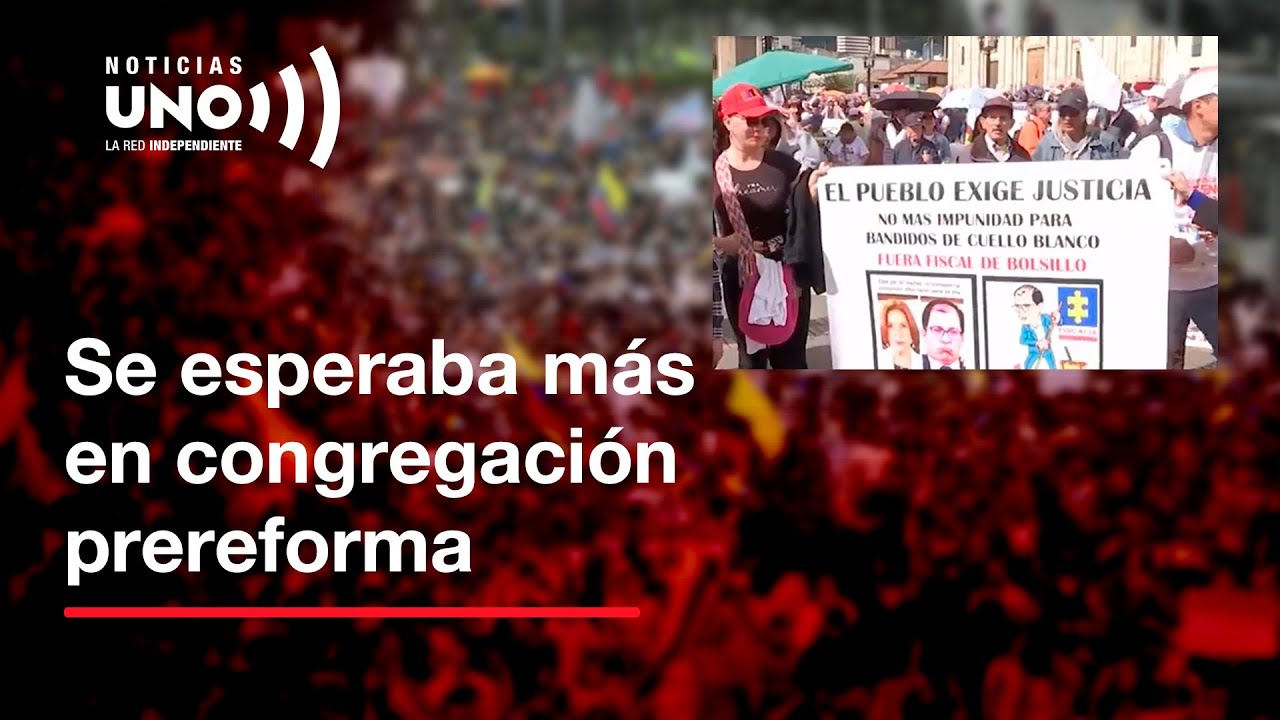 Congregaci&oacute;n de sindicalistas pro-reformas Petro, no fue tan numerosa como la de reservistas