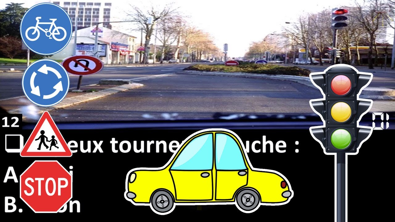 40 question - examen type Code de la route 2022 ✅ examen permis de conduire Fr