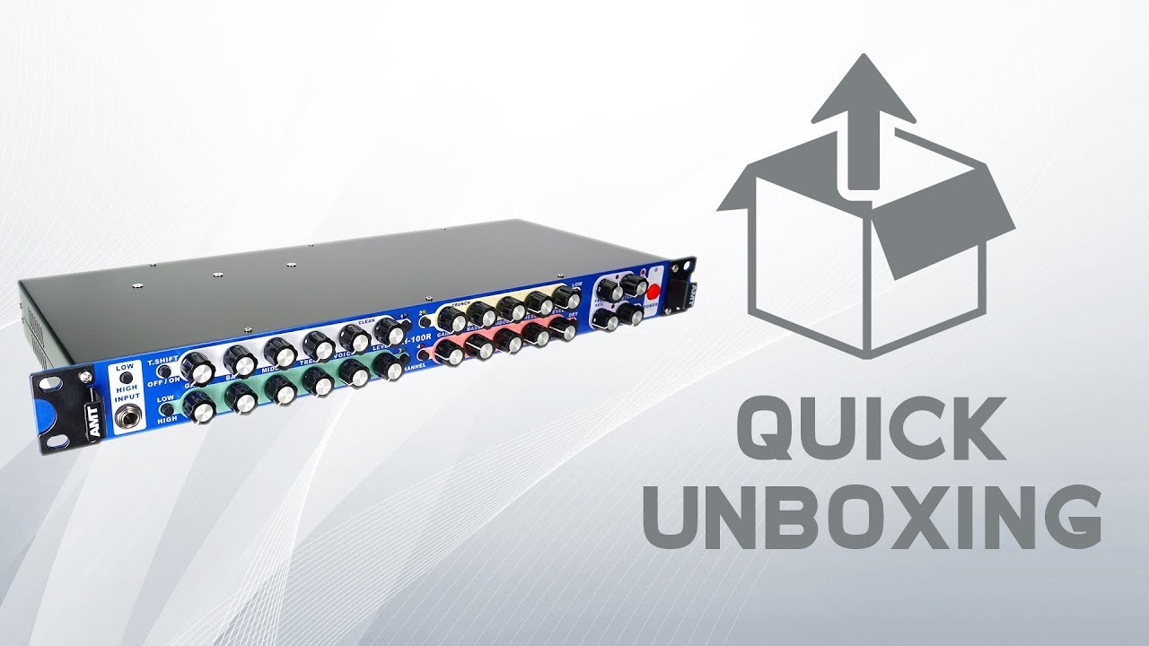 AMT StoneHead SH-100-4R - Guitar Rack Head Amplifier (quick unboxing / no talking)