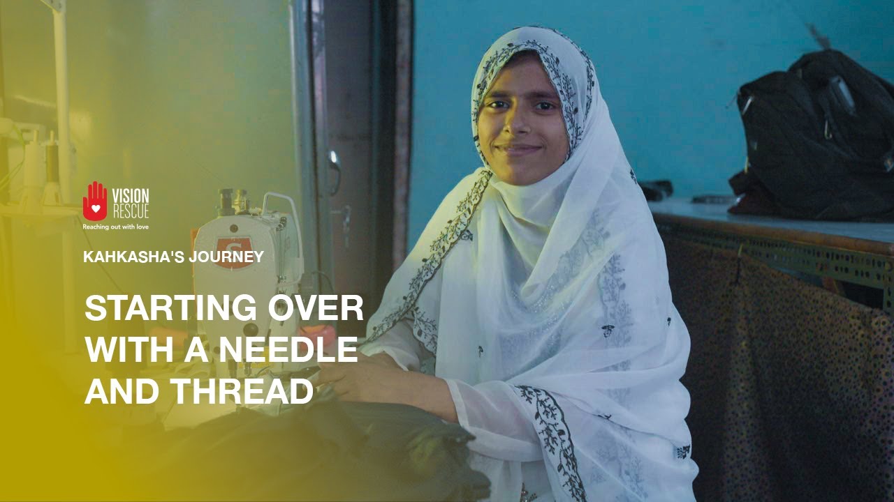 STARTING OVER WITH A NEEDLE AND THREAD : KAHKASHA'S JOURNEY