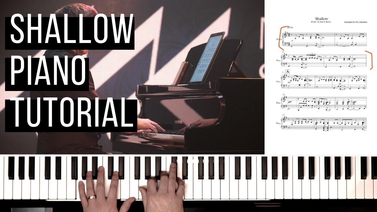 Shallow Piano Tutorial: Lady Gaga, Bradley Cooper - Shallow (A Star Is Born) - Easy Piano Tutorial