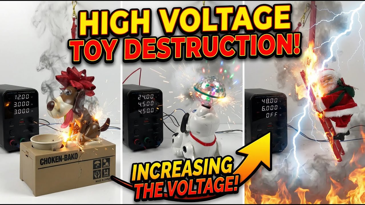 SHOCKING! What Happens When Toys Meet High Voltage?