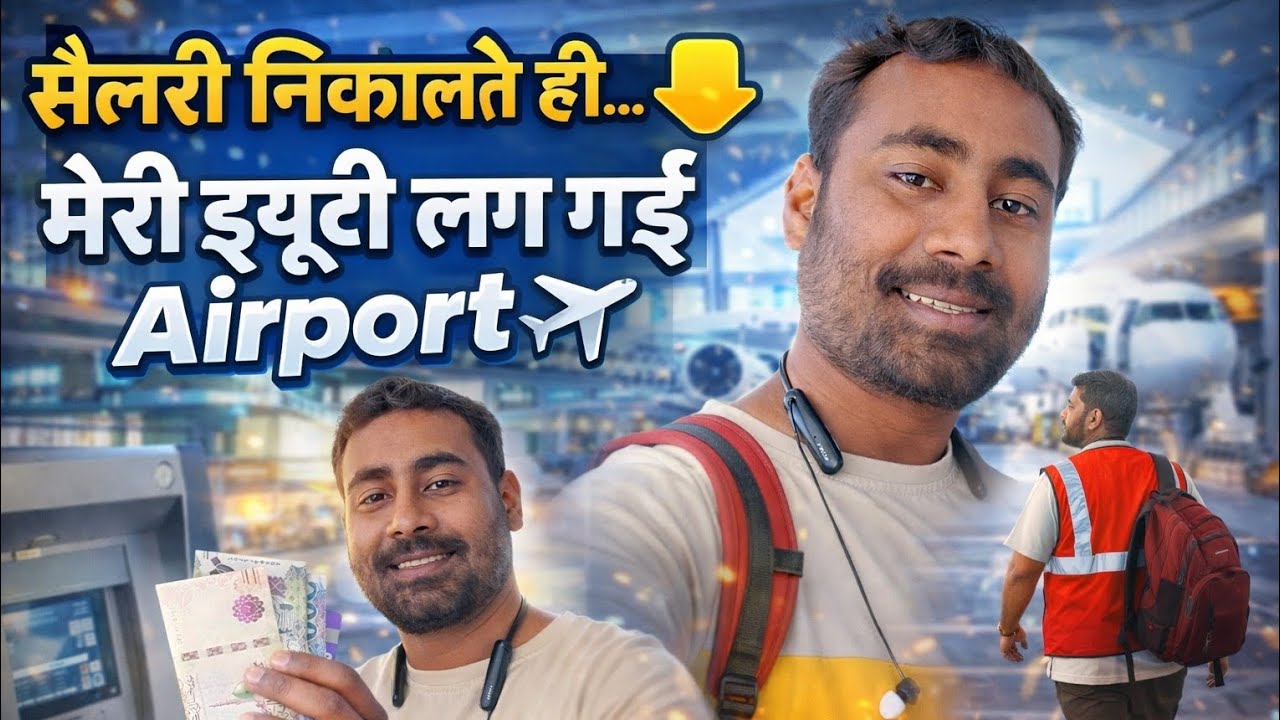 🔥 Salary Nikali Aur Turant Airport Duty Lag Gayi 😳 | Saudi Vlog🇸🇦