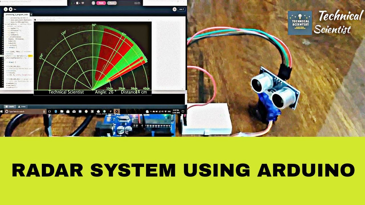 How To Make RADAR Using Arduino Uno || Ultrasonic Sensor || Servo Motor By @TechnicalScientistRM