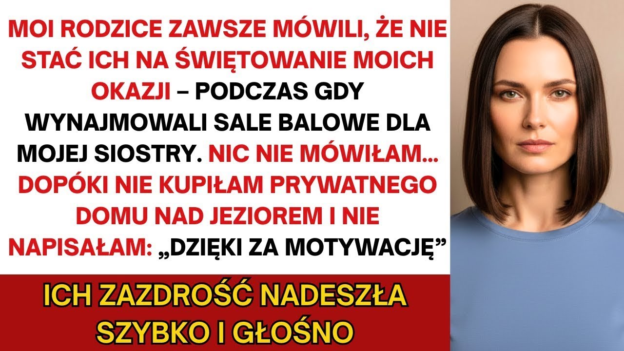 Moi rodzice mówili, że nie stać ich, aby świętować mnie, gdy wynajmują sale dla siostry, dopóki ja
