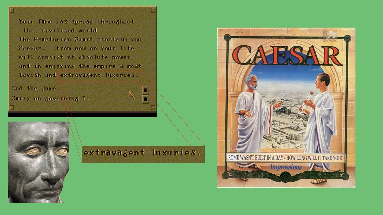 Caesar (1992) ENDING [GOG DOS US] ~16000 population. Mission 19 (Gallia Sup.) [Impressions Games]