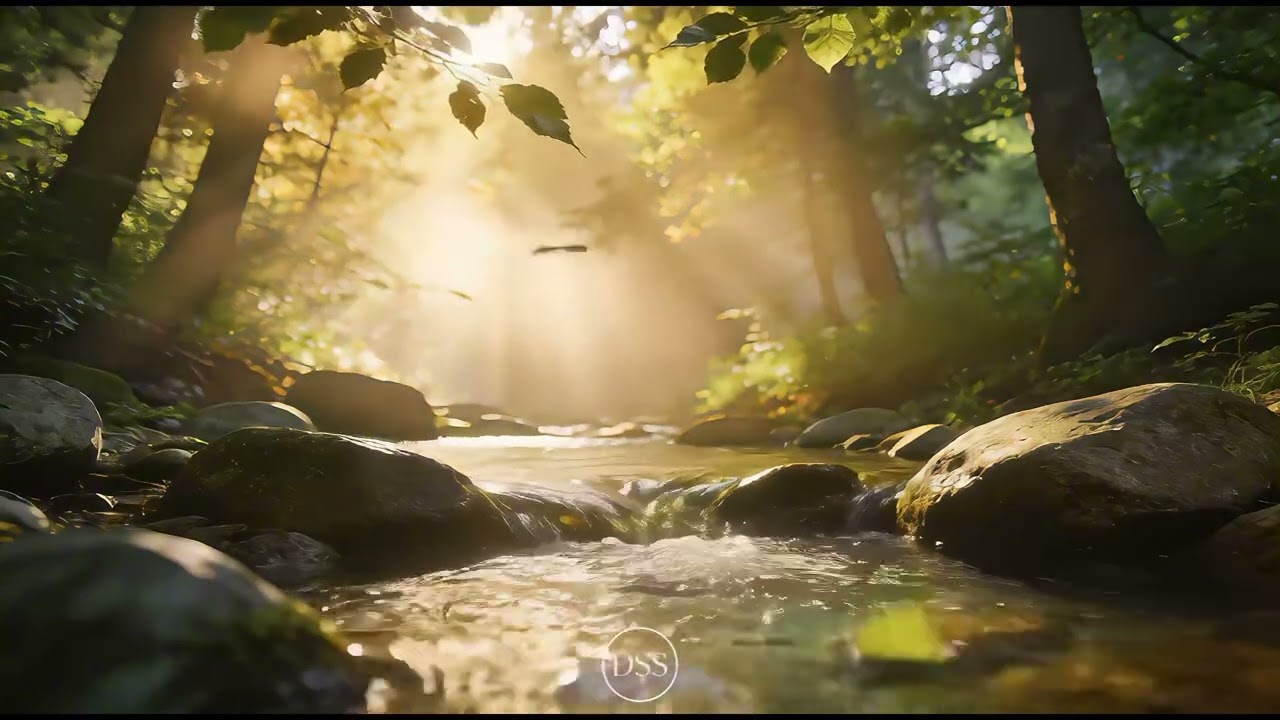 Peaceful Forest Stream ☀️ Relaxing Nature Sounds for Deep Sleep & Meditation
