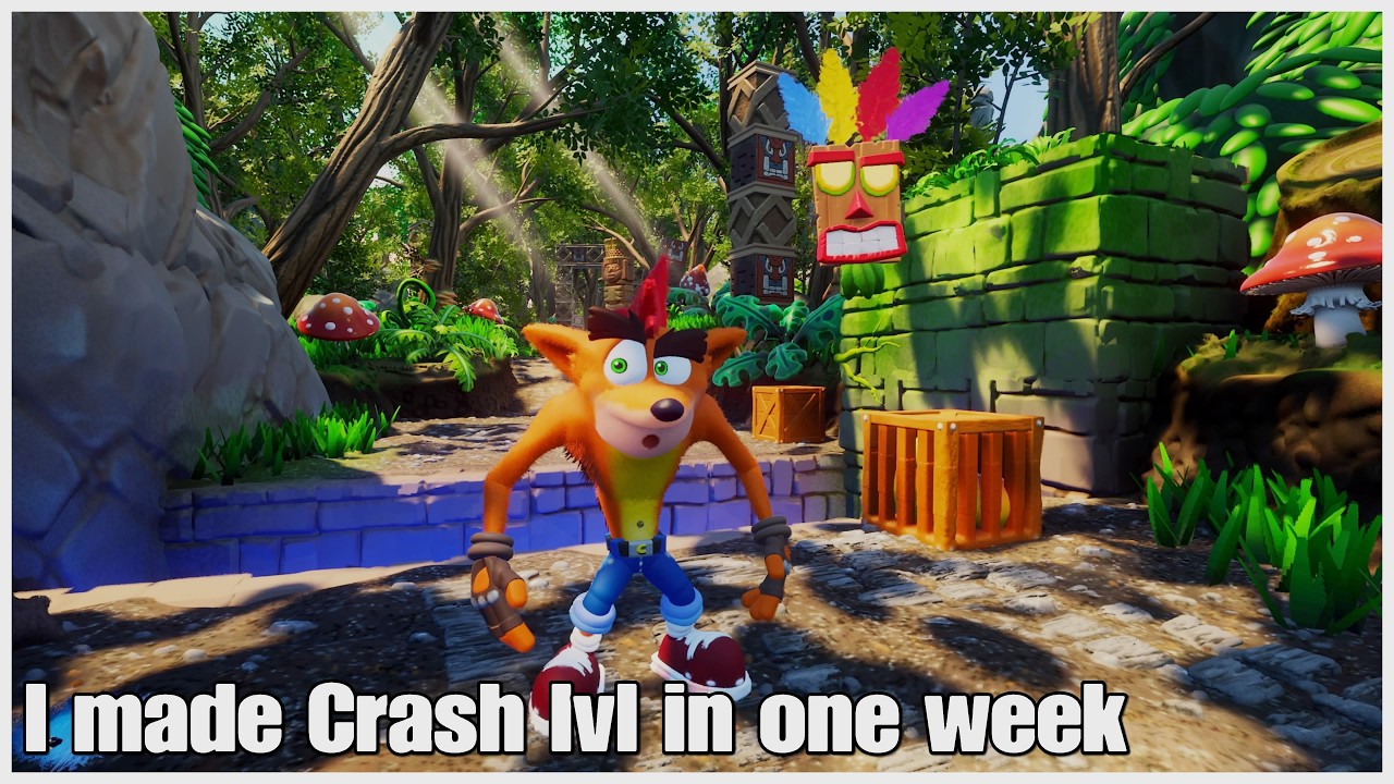 I made a Crash Bandicoot level in one week in Dreams.