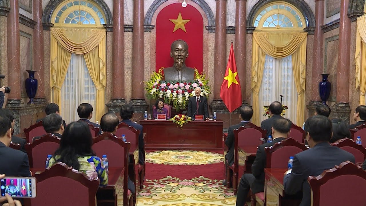 Tổng Bí thư, Chủ tịch nước Nguyễn Phú Trọng thăm, làm việc với Văn phòng Chủ tịch nước