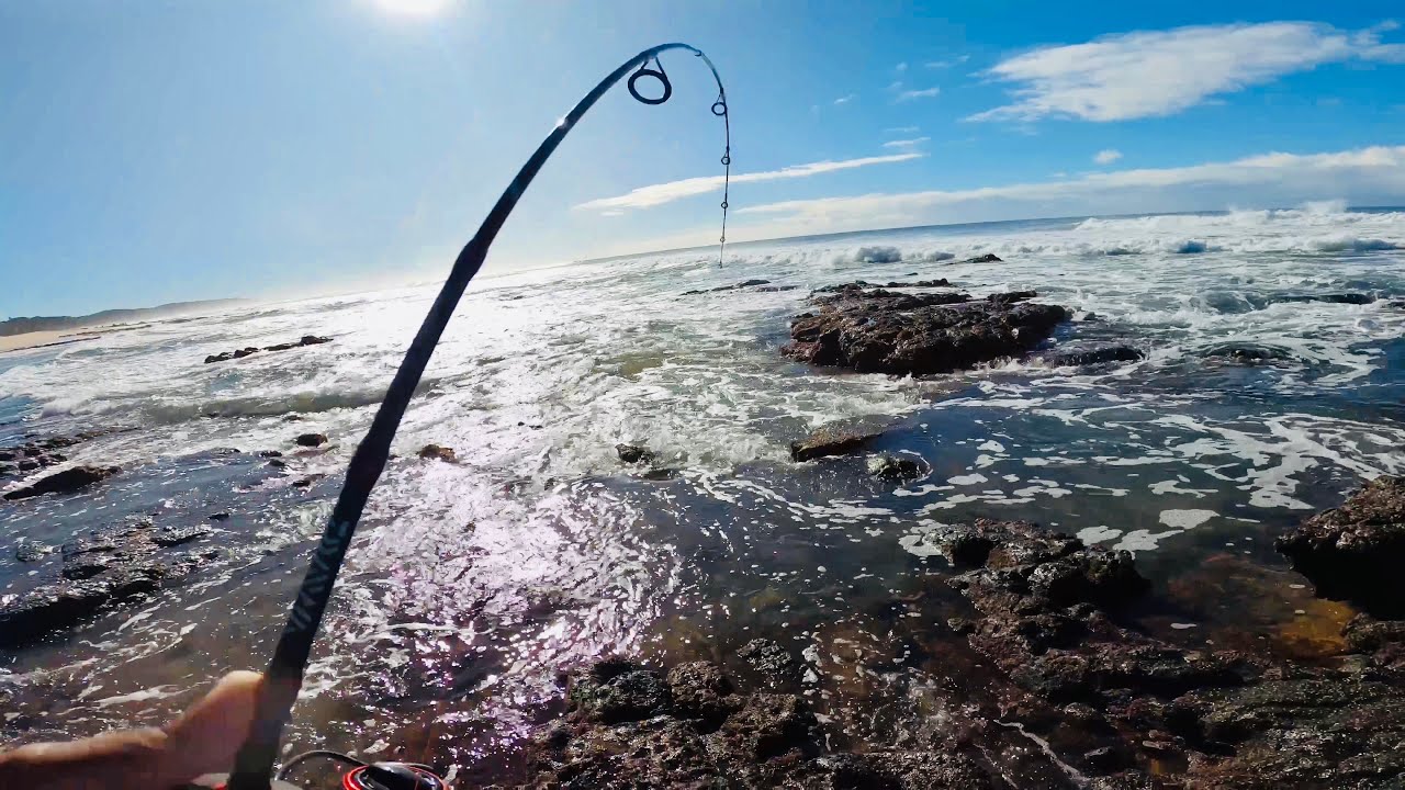 Fishing Mtwalume Beach on the South Coast. KZN Ultralight fishing Durban