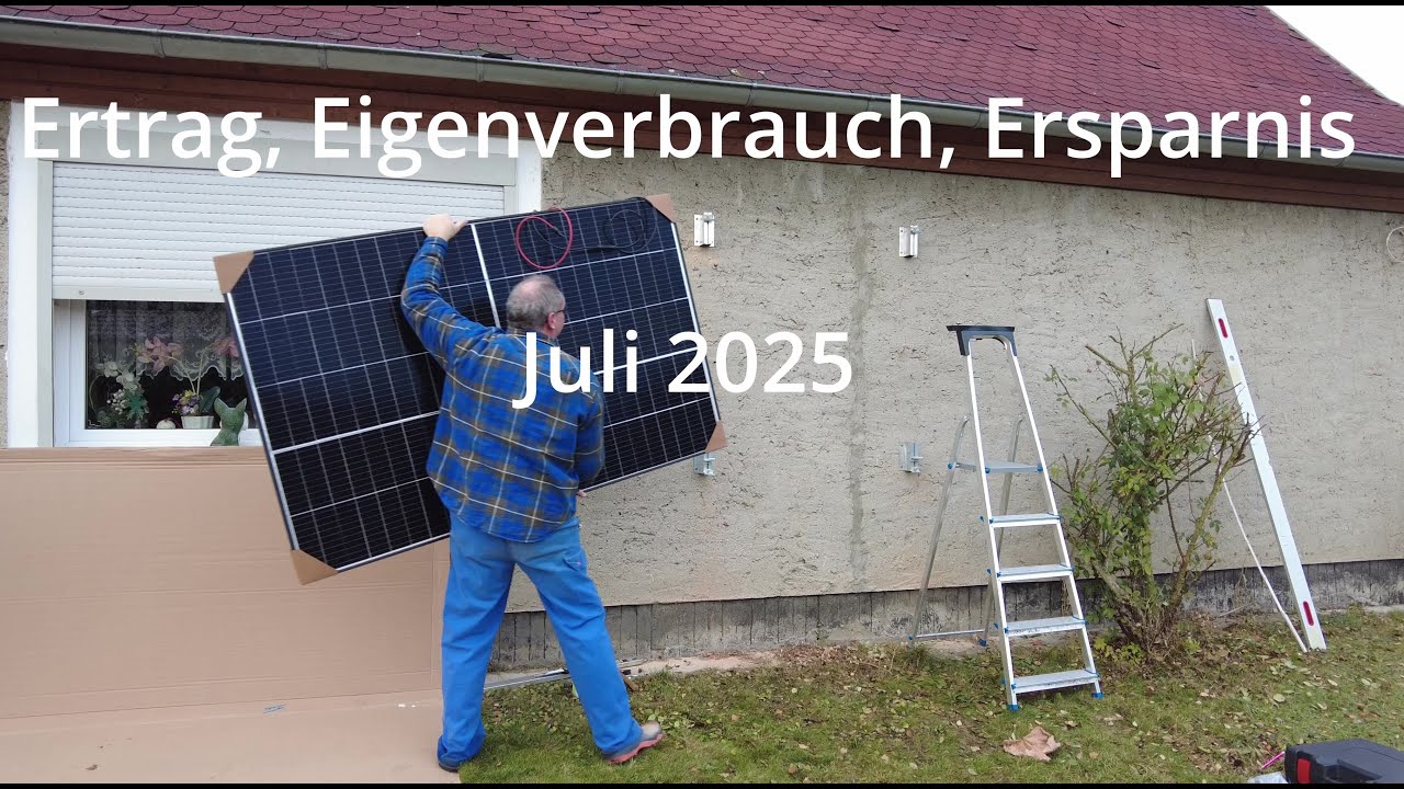 Evis Balkonkraftwerk mit Speicher Growatt Noah 2000, Juli 2025