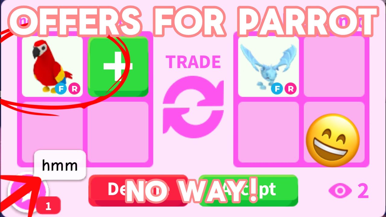 💖OMG!💖 AMAZING OFFERS FOR MY PARROT! What people Offer for FR PARROT Adopt Me! Roblox