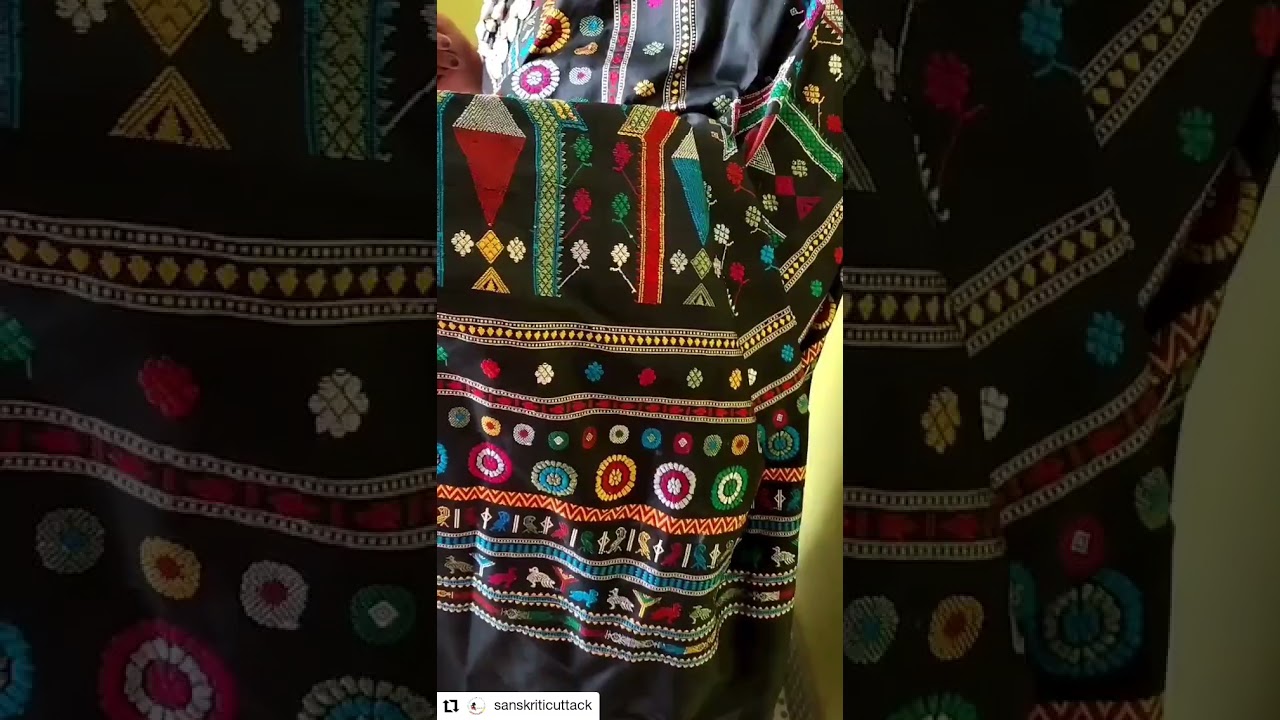 SanskritiCuttack Wine Black Dolabedi Pure Silk Saree