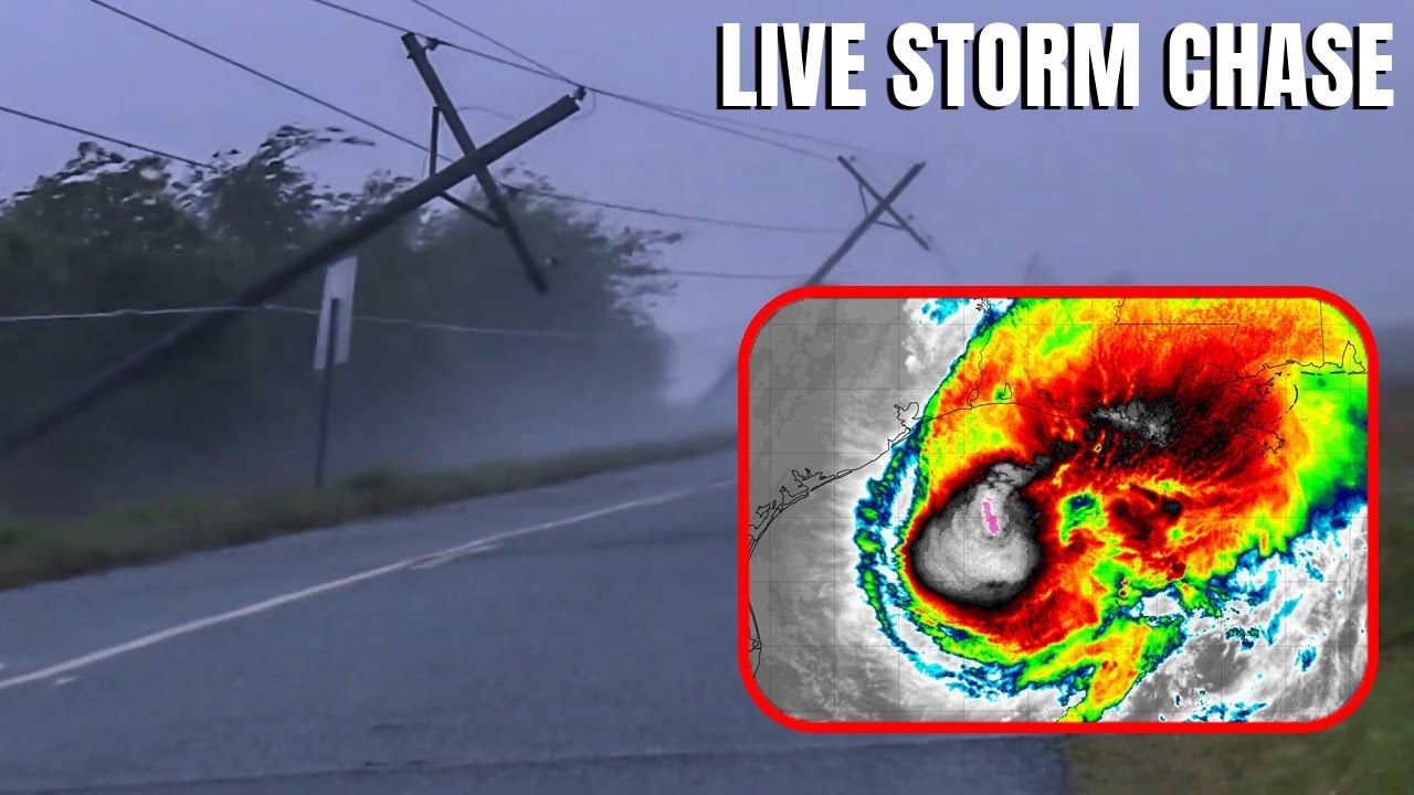 HURRICANE FRANCINE Making Landfall in Louisiana - LIVE STORM CHASE