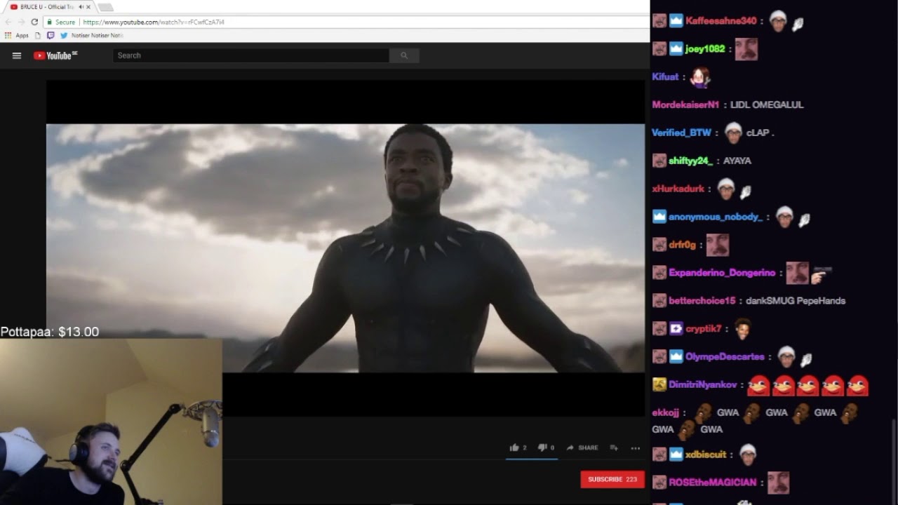 Forsen and chat react to "BRUCE U - Official Trailer"
